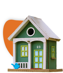 Green Wooden Birdhouse